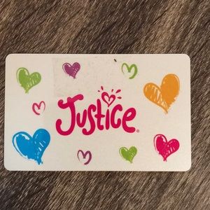 Justice $50 gift card